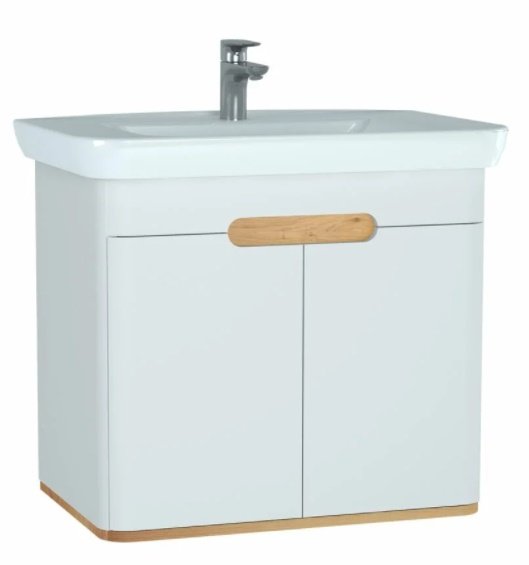 Vitra Sento Lavabo Dolabı 80 cm Kapaklı Mat Beyaz-60785